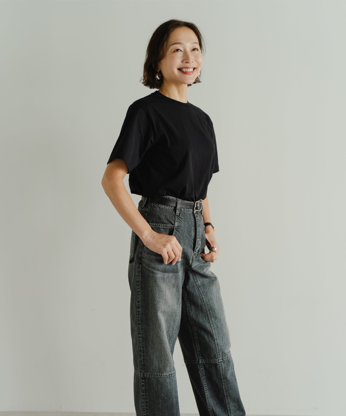 Organic Black-Denim Pants - Black