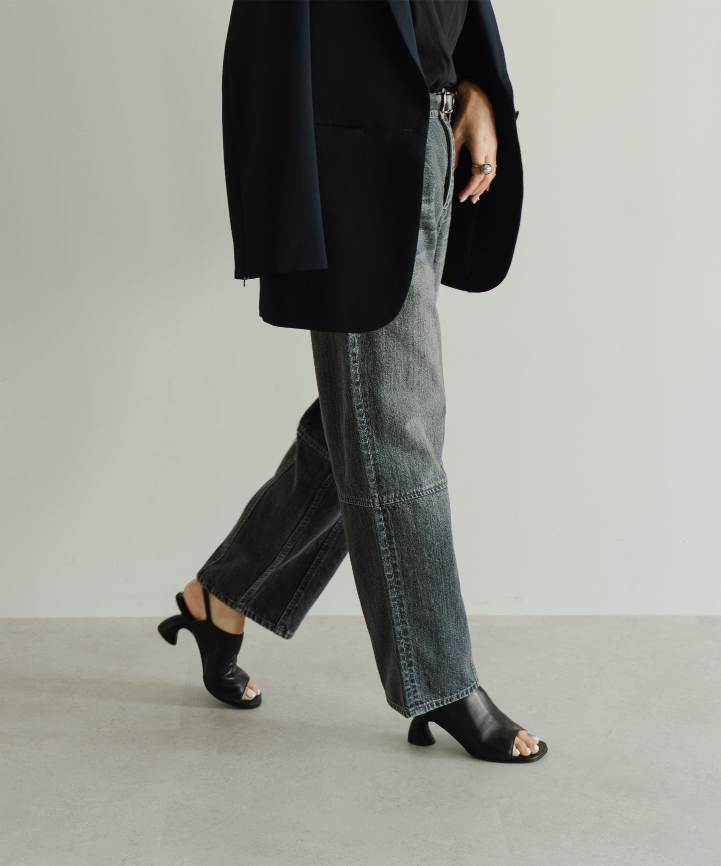 Organic Black-Denim Pants - Black