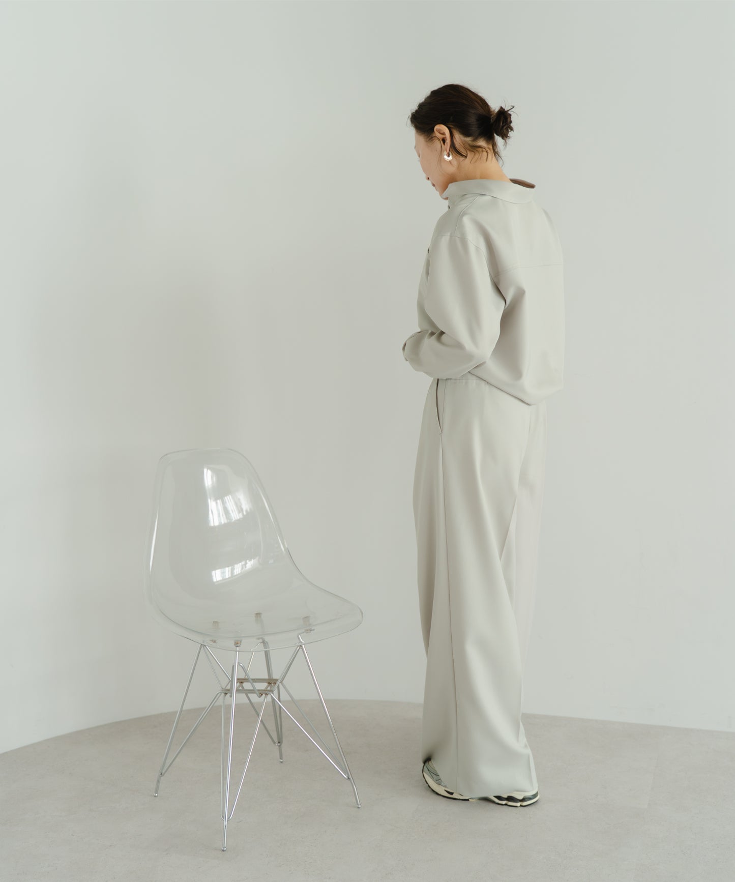Tuck Wide Pants - Sage