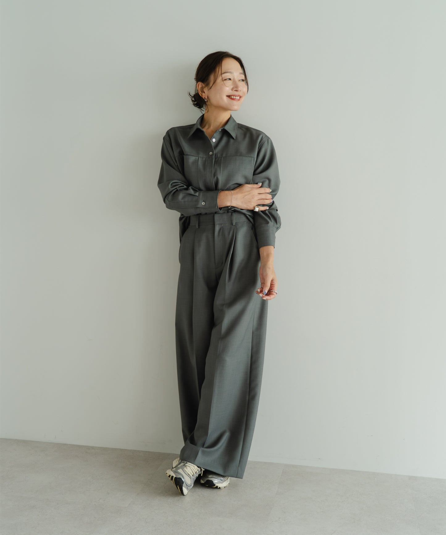Over Size Shirt - Charcoal Gray