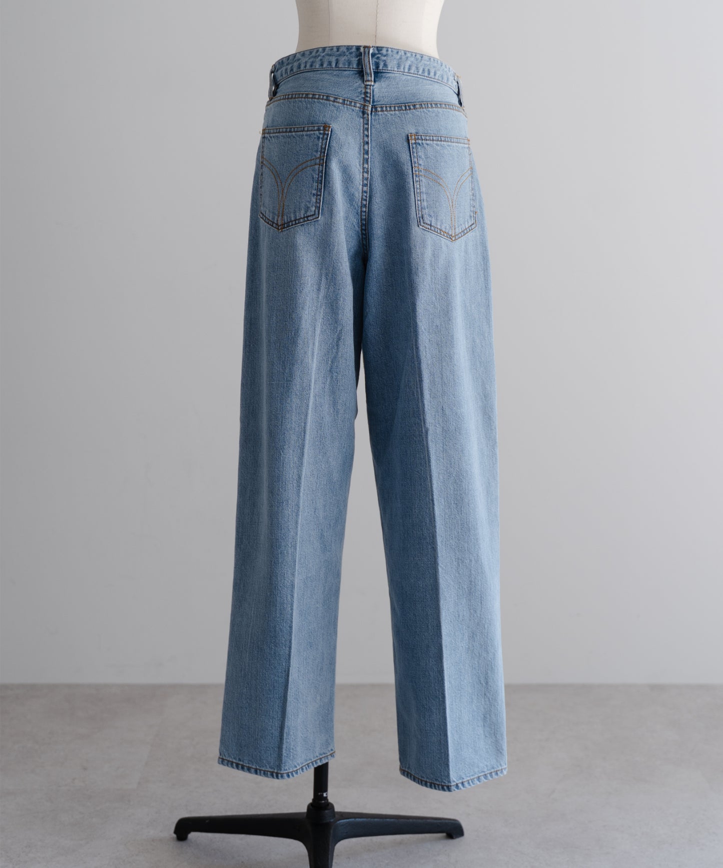 Organic Denim Straight Pants - Blue