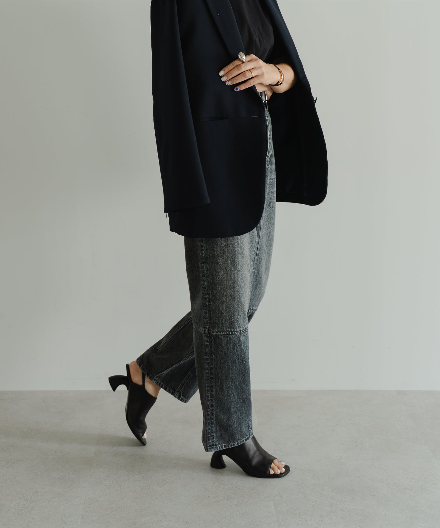 Organic Black-Denim Pants - Black