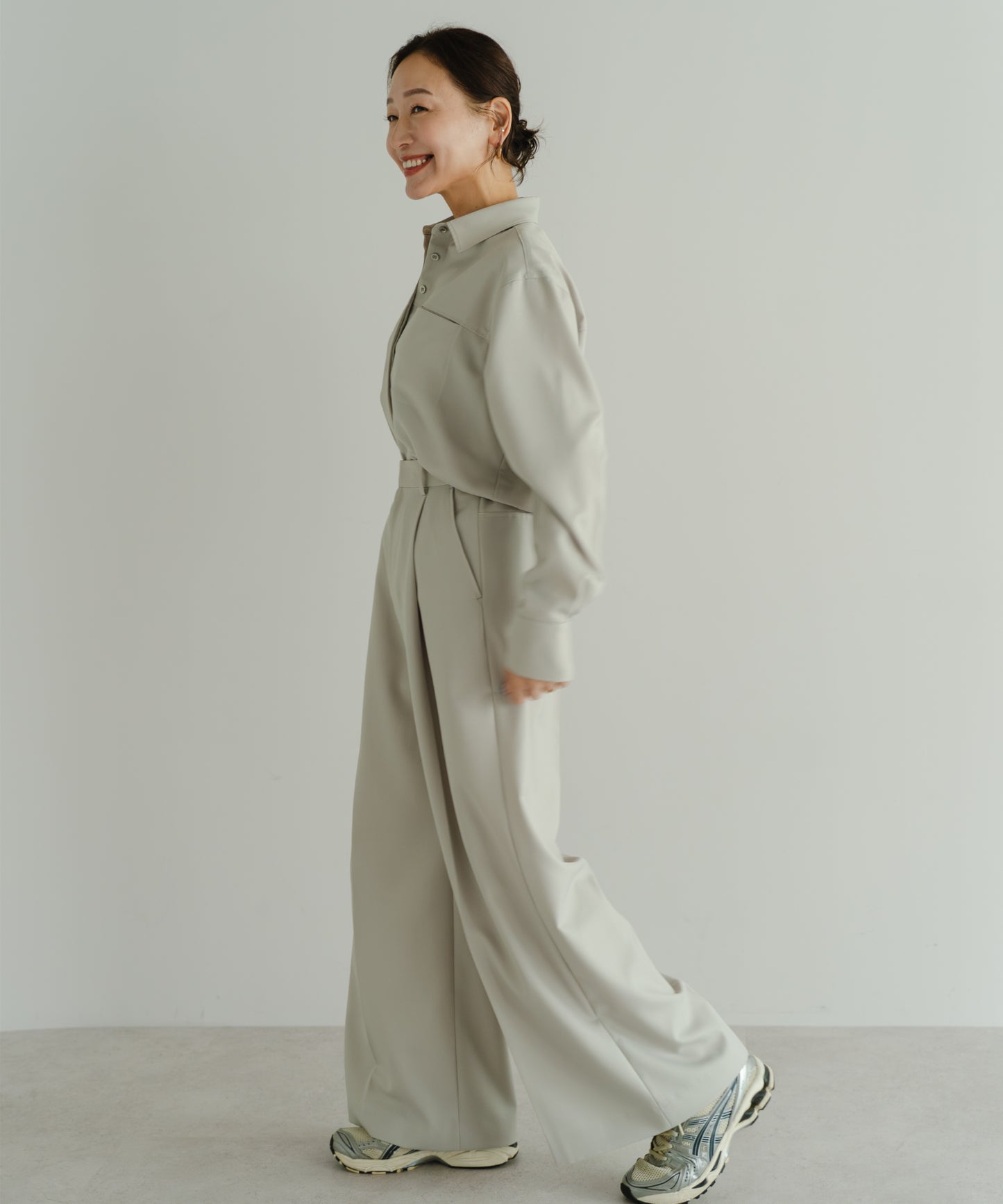 Tuck Wide Pants - Sage