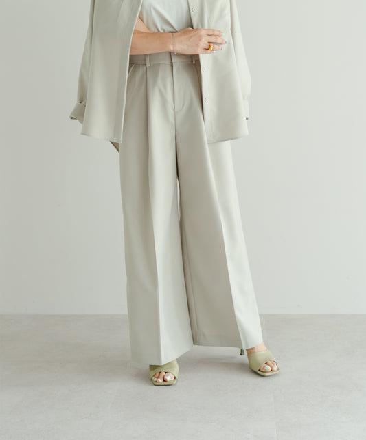Tuck Wide Pants - Sage