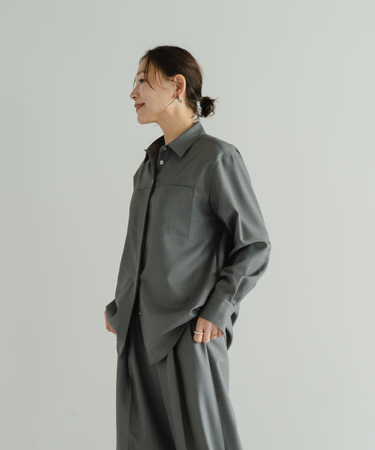 Over Size Shirt - Charcoal Gray